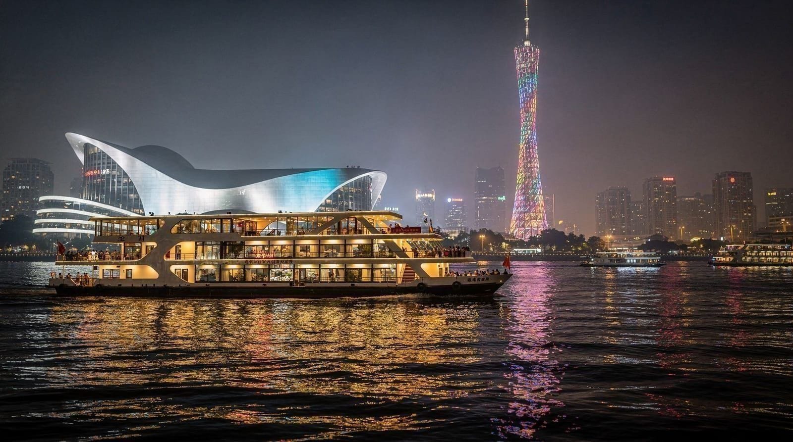 Guangzhou Pearl River night cruise: boats, piers, and what the views are actually like